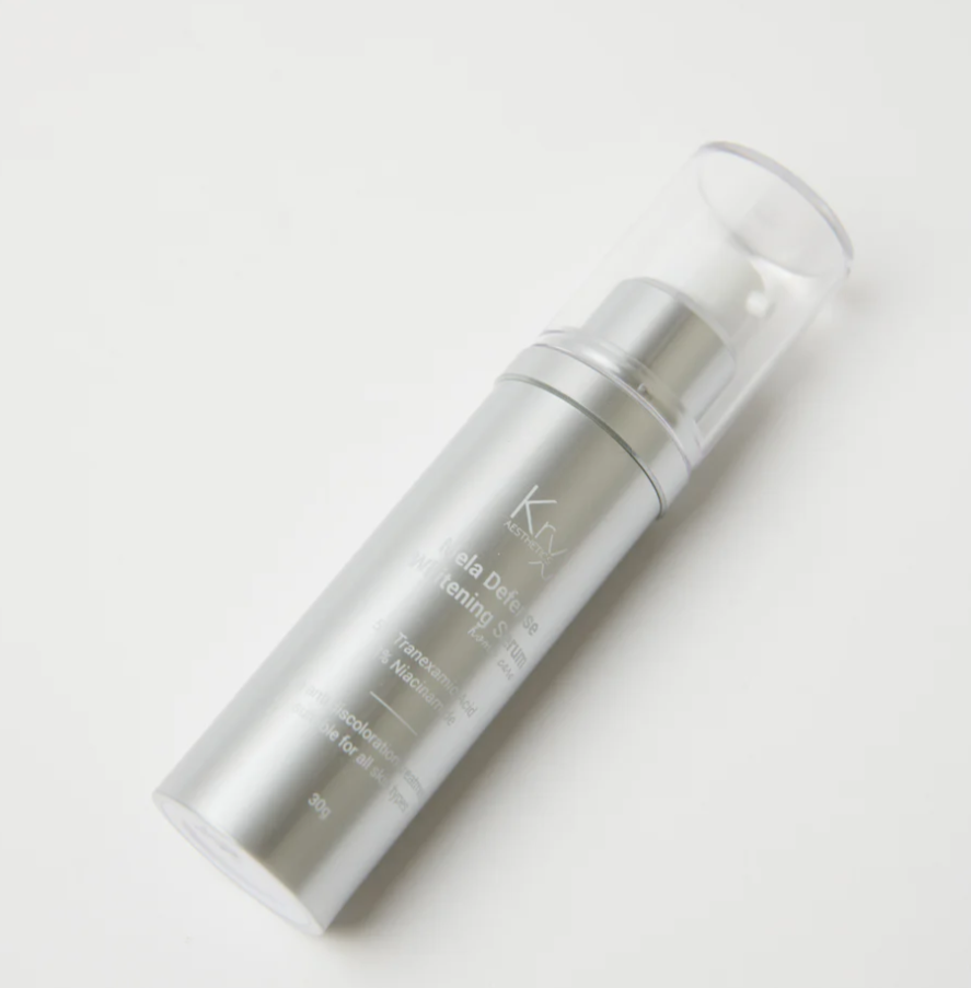 KRX Mela Defense Whitening Serum bottle - Tranexamic Acid and Niacinamide brightening treatment